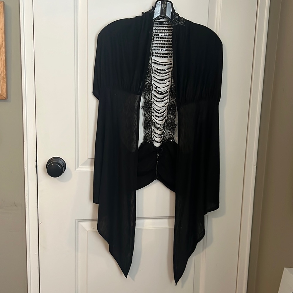Bling black vest